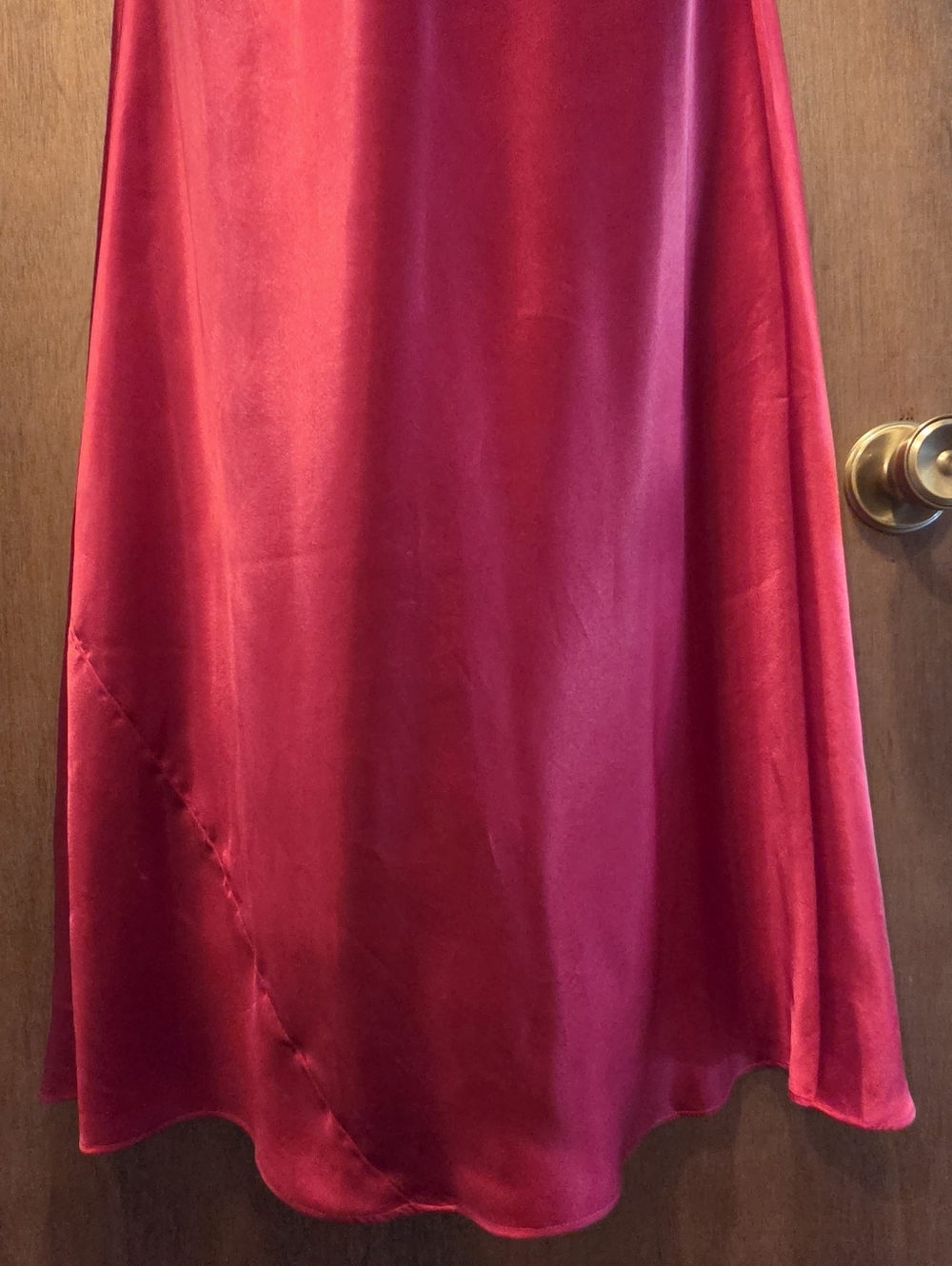 Frederick's of Hollywood Red Satin V-Neck Slip Dress SzM - Picture 5 of 9